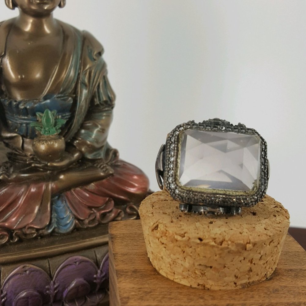 Rose Quartz Domed Ring